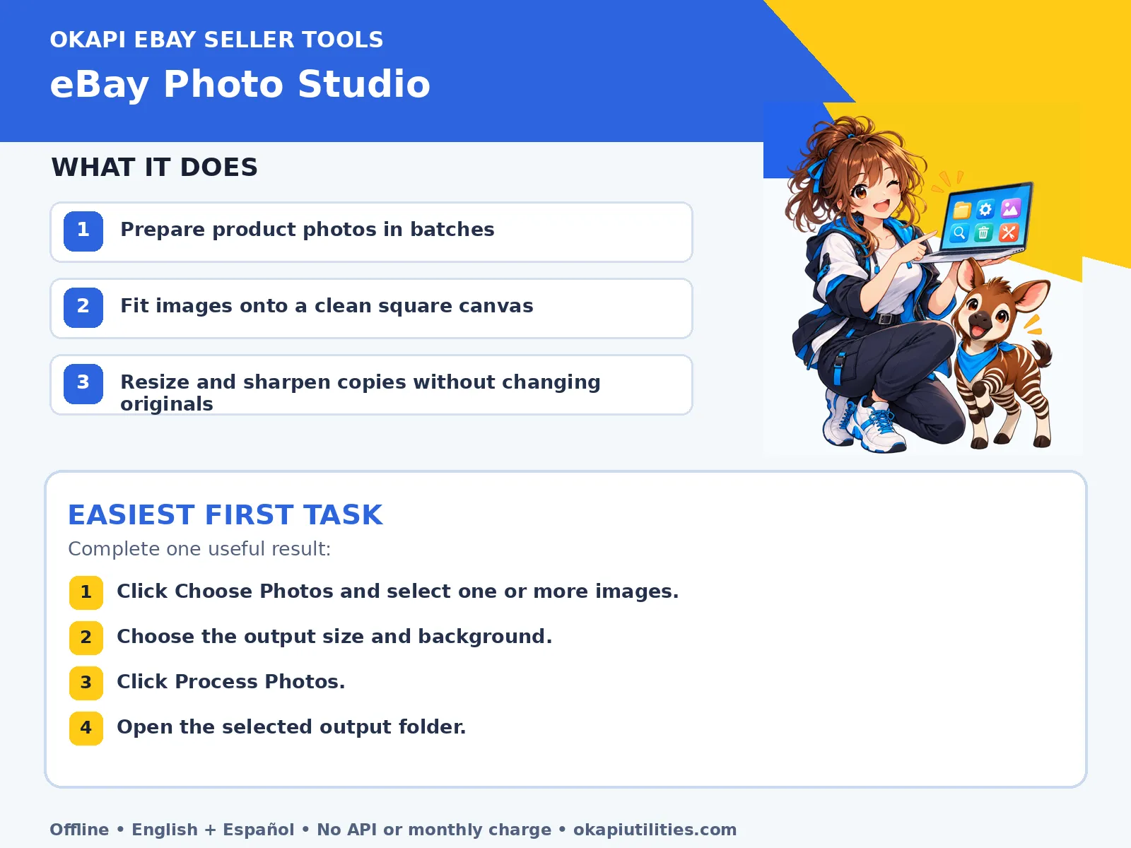 Okapi eBay Photo Studio quick guide