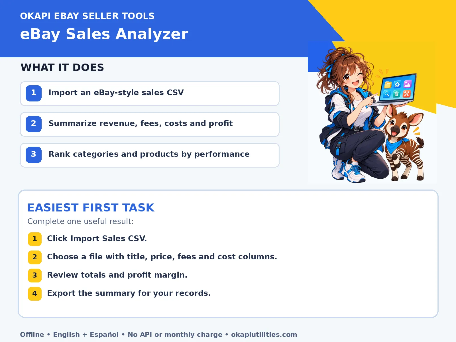 Okapi eBay Sales Analyzer quick guide