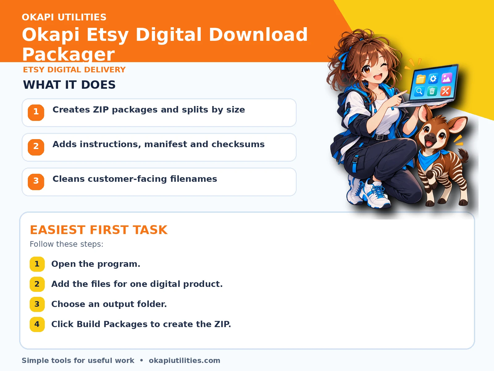 Okapi Etsy Digital Download Packager quick guide