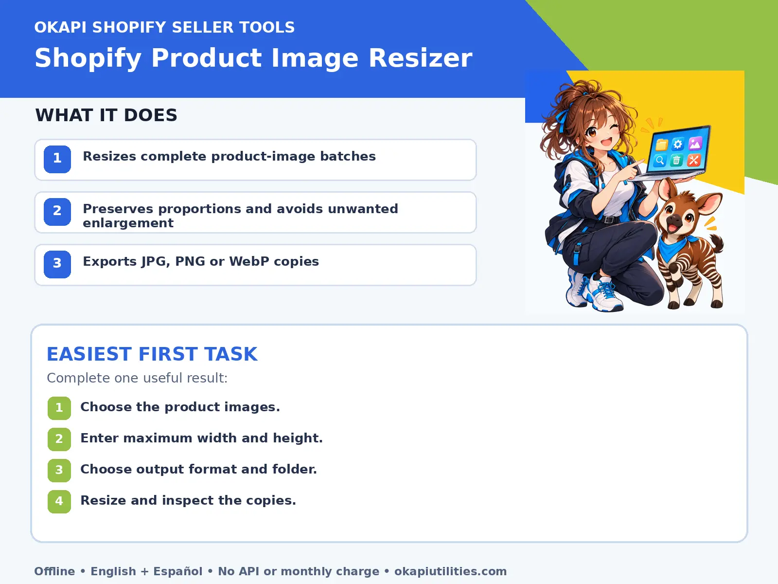 Okapi Shopify Product Image Resizer quick guide
