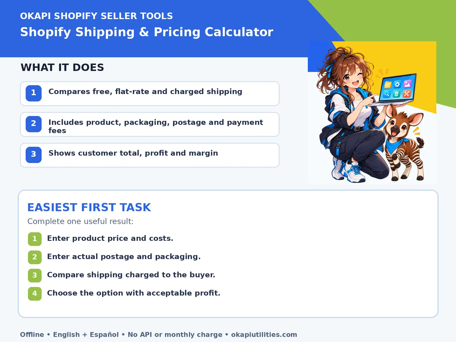 Okapi Shopify Shipping & Pricing Calculator quick guide